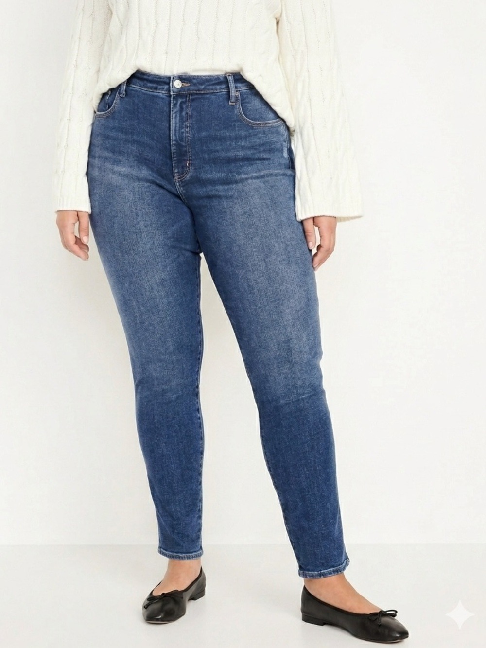 OLD NAVY Mid Rise Power Slim Straight Jeans Plus Size 28